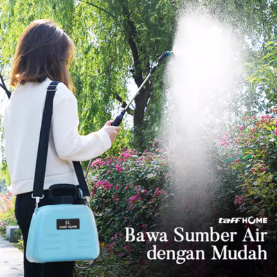 TaffHOME Semprotan Tanaman Elektrik Garden Spray Gun Rechargeable 5L - ST-516 - Blue — gambar 3
