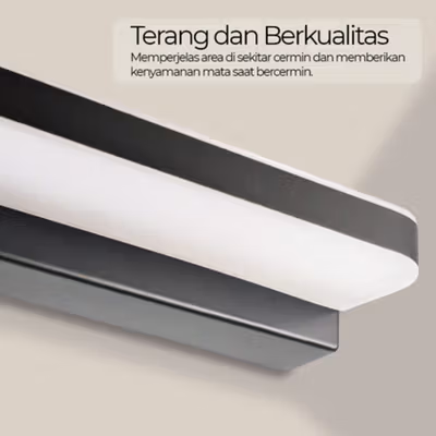 TaffLED Lampu Hias Cermin Multifungsi LED SMD 2835 Warm White 52cm 12W - 5960 - Black — gambar 3