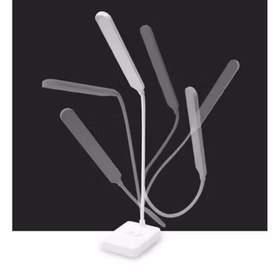 TaffLED Lampu Meja Belajar 3in1 Color Desk Lamp 30 LED Rechargeable - T1901 - White — gambar 3