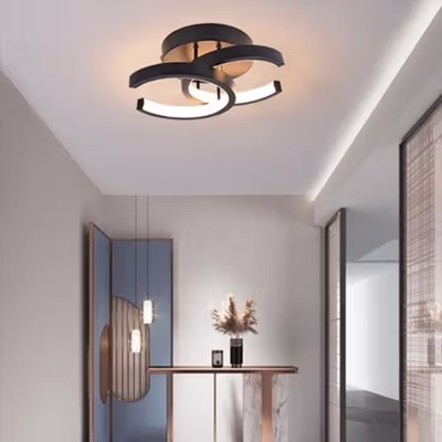 TaffLED Lampu Plafon LED Ceiling Light Minimalis C-Ring Tri Color 18W - L888 - Black — gambar 3