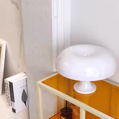 YIJUN Lampu Meja Hias LED Mid Century Mushroom 4 LED 12W 3in1 Color - TL102 - White — gambar 3