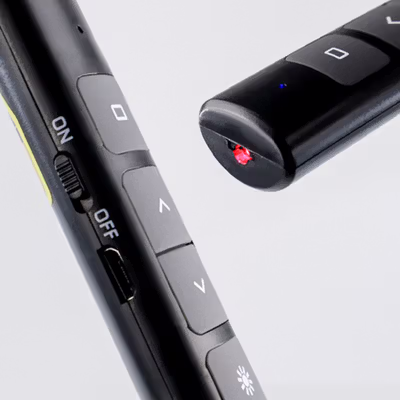 Taffware Laser Pointer Presentasi Pen Remote Wireless 200M 2.4GHz - QS-216 - Black — gambar 3
