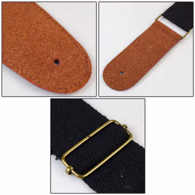 Fender Tali Strap Gitar Adjustable Guitar Strap - 27B - Black — gambar 3