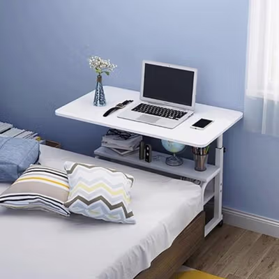 TaffHOME Meja Laptop Adjustable Portable Working Desk 3 Layer 60x40cm - ND04 - Warm White — gambar 3