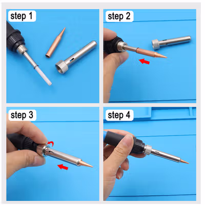 JCD Set Mata Solder Station Tool Iron Tip 900M-T 5 PCS - JC16 - Black — gambar 3