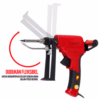 LEFAVOR Solder Listrik Tembak Tin Gun Adjustable Temperature 60W - GT-20 - Red — gambar 3