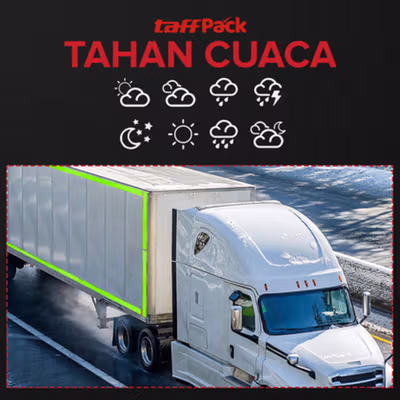 TaffPACK Stiker Reflektor Mobil Pemantul Cahaya Warning Sign 25M 50mm - TP25 - Green/Yellow — gambar 3