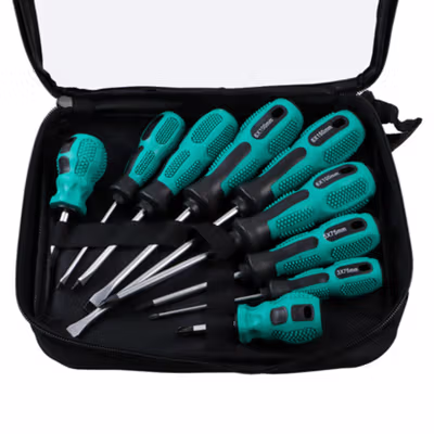Taffware Obeng Set Reparasi Magnetic Head 9 in 1 - SK803 - Green — gambar 3