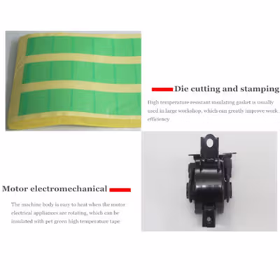 YX Isolasi Tahan Panas Lakban Solder 200 Derajat Masking Die Cut 33M 5mm - PG33M - Green — gambar 3