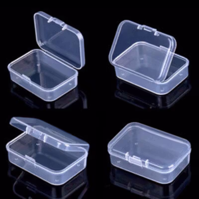 Kotak Penyimpanan Perhiasan Organizer Plastic Jewelry Box - J-4 - Transparent — gambar 3
