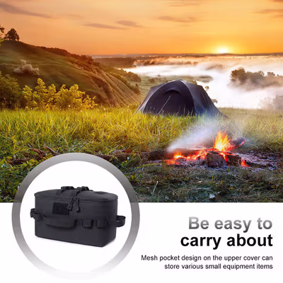 Fancier Tas Penyimpanan Camping Storage Box Outdoor Travel Waterproof - FC-19 - Black — gambar 3