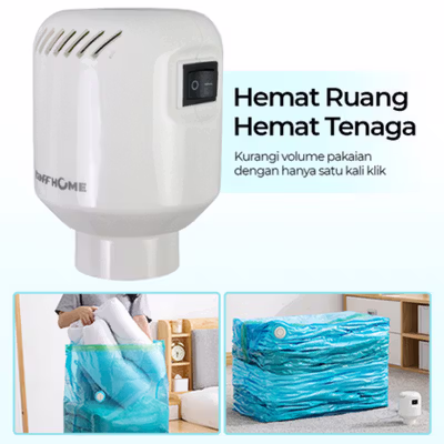 TaffHOME Pompa Vakum Baju Elektrik Vacuum Bag Pump EU 4-5 kPa 55W - GR-204 - White — gambar 3