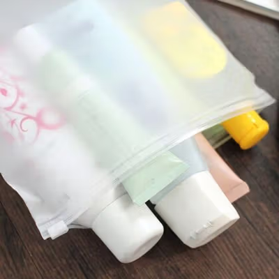 TaffPACK Kantong Plastik EVA Pouch Zipper Organizer Travel Bag 5 PCS 45x40cm - KEC5 - Transparent — gambar 3