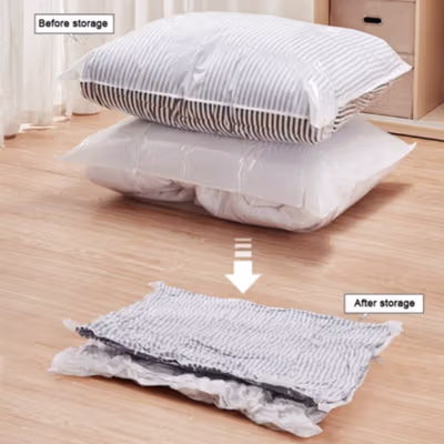 TaffPACK Kantong Plastik Vakum Pakaian Multisize 5 PCS Electric Pump - SH5 - Transparent — gambar 3