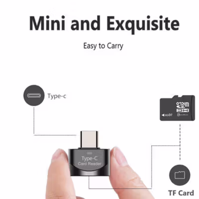 Taffware Card Reader USB Type C OTG MicroSD - P31 - Black — gambar 3