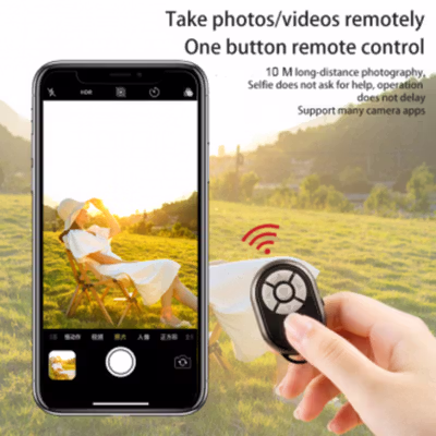 TaffSTUDIO Remot Kontrol Bluetooth Universal iOS Android Tiktok Selfie - S18 - Black — gambar 3