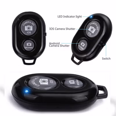 MOONBIFFY Remote Selfie Bluetooth Camera Shutter iOS Android - XFY-001 - Black — gambar 3