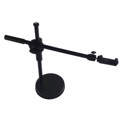 TaffSTUDIO Holder HP Ring Light Overhead 360 Rotation Mount 1/4 Inch - ZD14 - Black — gambar 3