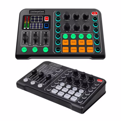 TaffSTUDIO Soundcard External Live Boardcast Audio Mixer Bluetooth 5.0 - M6 - Black — gambar 3
