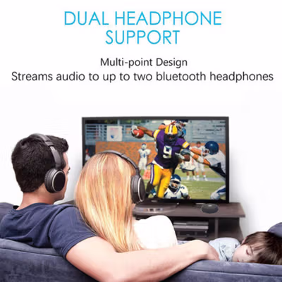 Multi-Point Audio Bluetooth Transmitter Wireless Device Connector - H-366T - Black — gambar 3