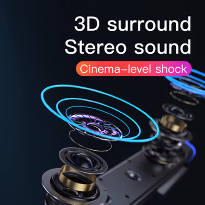 Niye Bluetooth Soundbar Home Theater HiFi 3D Surround - V8 - Black — gambar 3