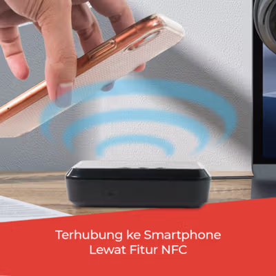 TaffSTUDIO Music NFC Bluetooth 5.3 Receiver - B10 - Black — gambar 3