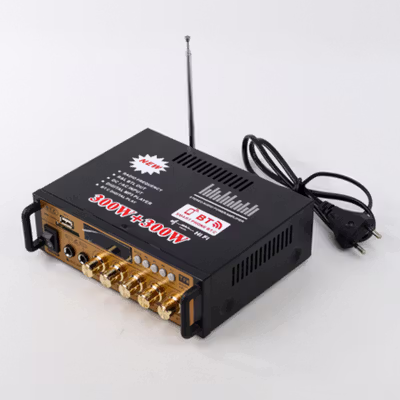 TaffSTUDIO Audio Amplifier Bluetooth HiFi 300Wx2 with Remote Control - BT-198E - Black — gambar 3