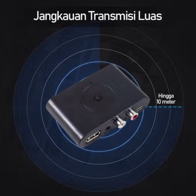 VIKEFON Audio Receiver Bluetooth 5.3 Adaptor RCA U Disk AUX 3.5mm - B29 - Black — gambar 3