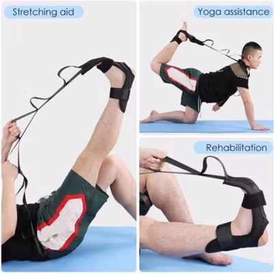 CALANDIS Tali Yoga Ligament Stretching Belt 6 Loop Adjustable - CDS-7 - Black — gambar 3