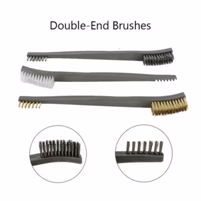 CS Force Sikat Stainless Steel Wire Brush 3 PCS with Pick Set 4 PCS - CS7 - Black — gambar 3
