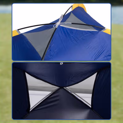 TaffSPORT Camping Tent Tenda Camping 2 Orang Single Layer Waterproof - ZP32750 - Blue — gambar 3