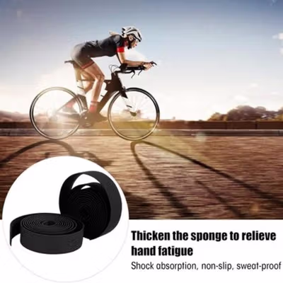 Handlebar Tape Gagang Sepeda Bicycle Handle Wrap 2M 30mm 2 PCS - GH-081H - Black — gambar 3