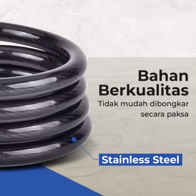 LOCK Kunci Gembok Ban Sepeda Anti Maling 1.2M - TY588YE - Black — gambar 3
