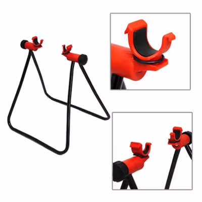 TaffSPORT Standar Sepeda Universal Paddock Standing Bike Display Besi - L151 - Black/Red — gambar 3