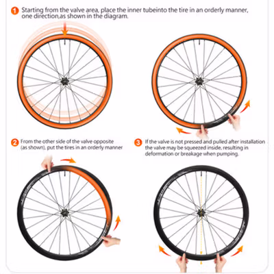 NEWBOLER Ban Dalam Sepeda Inner Tube Road Bike TPU 700 x 18-32C 93mm 30g - SV 45 / SV 65 / SV 85 - Orange — gambar 3