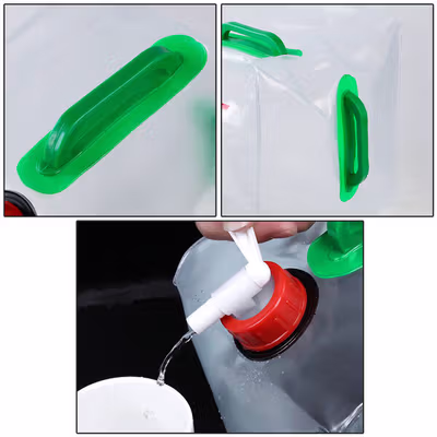 TaffSPORT Kantong Air Portable Camping Water Storage 20L - ST-216 - Transparent — gambar 3