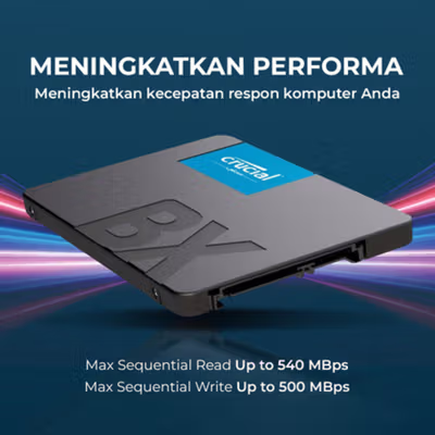 Crucial SSD 6GB/s SATA III 2.5 Inch 240GB - BX500 - Black — gambar 3