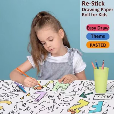 AMSZKE Kertas Mewarnai Tempel Dinding Drawing Paper Roll 300cm Dinosaurus - AM-33 - Multi-Color — gambar 3