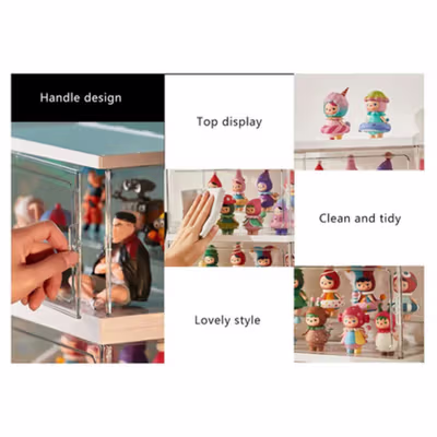 JSTYLE Kotak Pajangan Action Figure Display Storage Box Acrylic - TF-2109 - Transparent — gambar 3