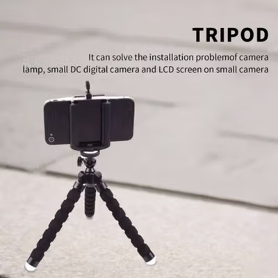 COOLJIER Tripod Mini Kamera Portable Flexible Octopus Gorillapod 17cm - XTK75 - Black — gambar 3
