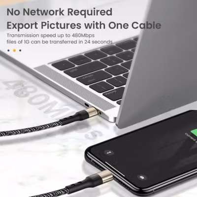 Taffware Kabel Data USB Type C Multifungsi Fast Charging 3A 60W 1.2M - ILC3 - Black — gambar 3