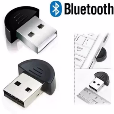 USB Bluetooth Receiver V5.0 Chipset CSR8510 Gold Plated 3Mbps - Black — gambar 3
