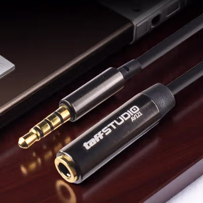 TaffSTUDIO Kabel Aux Audio Extension 3.5mm Male to Female TRRS 2M - AV121 - Black — gambar 3