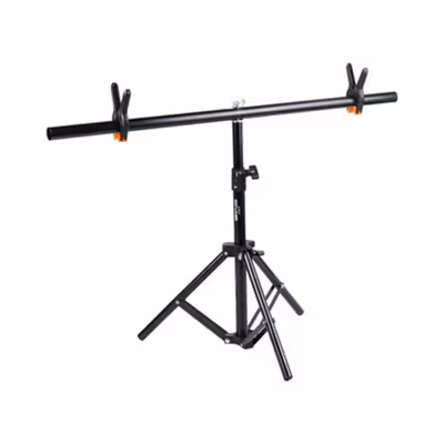 TaffSTUDIO Bracket Stand Backdrop Foto Studio T-Shape with 2 Clip 60x70cm - M138 - Black — gambar 3