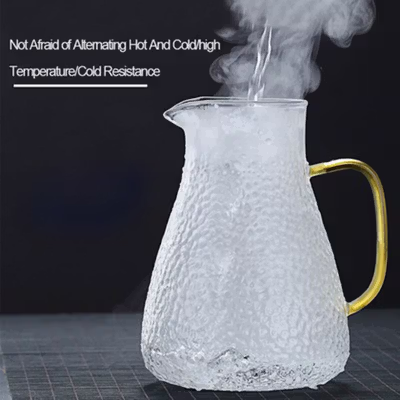 BORREY Teko Pitcher Kaca Tahan Panas Api Water Jug Borosilicate 1.8L - BR-271 - Transparent — gambar 3