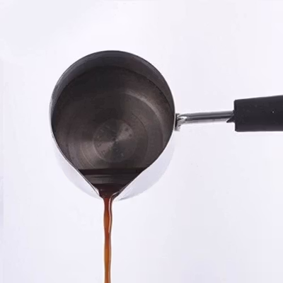 DROHOEY Gelas Jug Melted Butter Coffee Pot Stainless Steel Long Handle 600ml - S07 - Silver — gambar 3