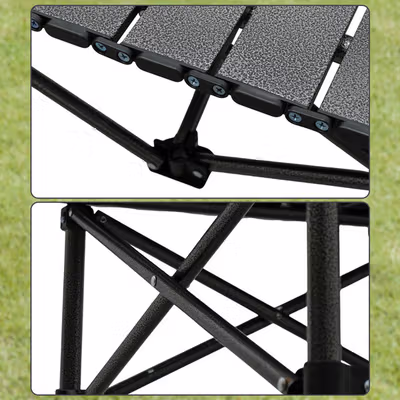 TaffSPORT Meja Lipat Outdoor Piknik Camping Portable Table with Bag 95x55x50cm - AF59 - Black — gambar 3