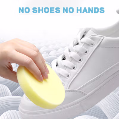 Taffware Krim Pemutih Pembersih Sepatu Sneakers 260g with Spons - Q220 - White — gambar 3