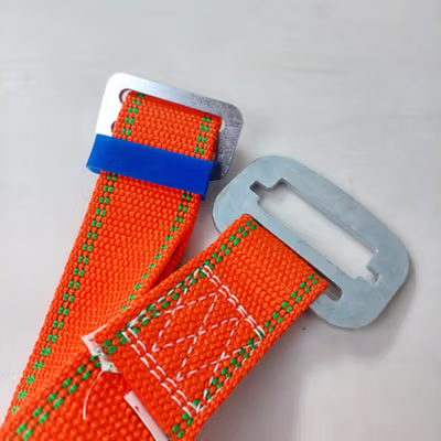 DAQUAN Safety Full Body Harness Five Point Construction Double Hook Tali 3M - S-3M - Blue — gambar 3