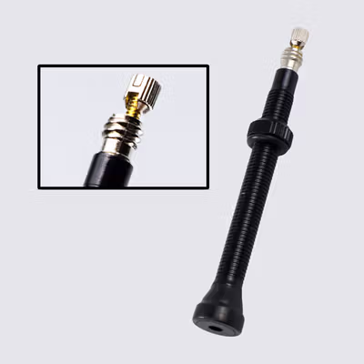 Deemount Pentil Ban Sepeda Presta Valve Cap Tubeless Bike Tire 60mm - VV40 - Black — gambar 3